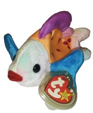 Ty Beanie Baby LIPS the Tropical Fish 8 Inch NEW MWMT Plush Stuffed Animal Toy