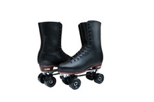 Chicago Skates Men's Premium Lifestyle Leather and Suede Lined Quad Rink Roll...