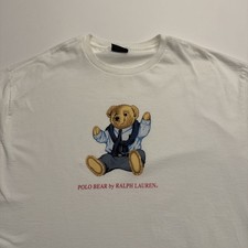 VTG 90s Polo Ralph Lauren Polo Bear T-Shirt Men XL Single Stitch Dad Suit