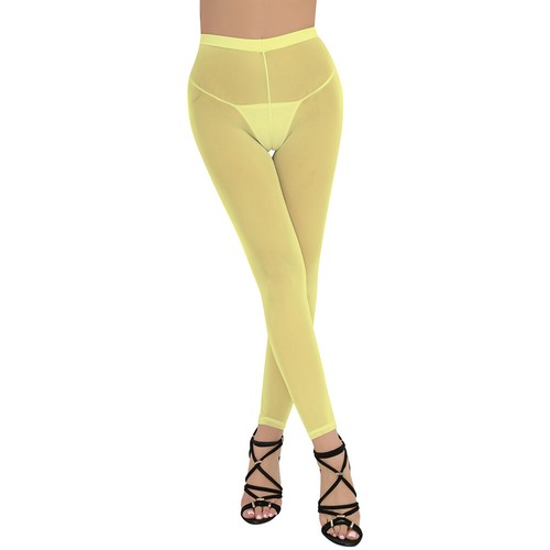 Damen Leggings High Rise Durchscheinend Weich Elastisch Lang Hose Yoga Sport Gym - Picture 5 of 165