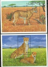 Zambia Stamp 431-432  - Cheetah or Caracal