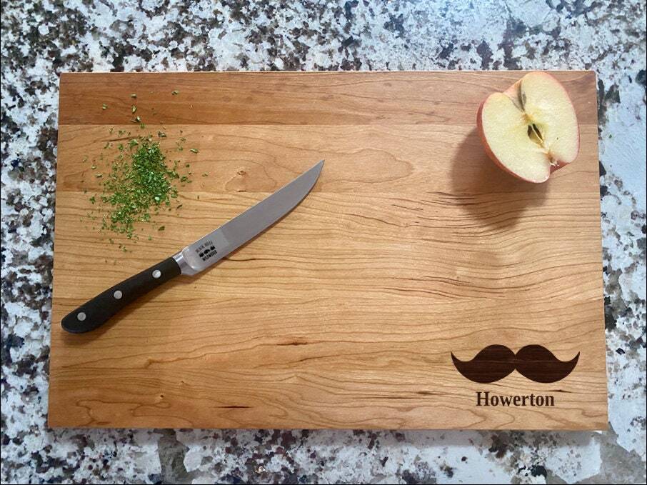 Mustache Cutting Board |  Stache Charcuterie Board | Custom Serving Tray |