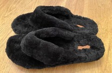 OluKai Wool Women  s Size 11 Black Slippers 20464-4040