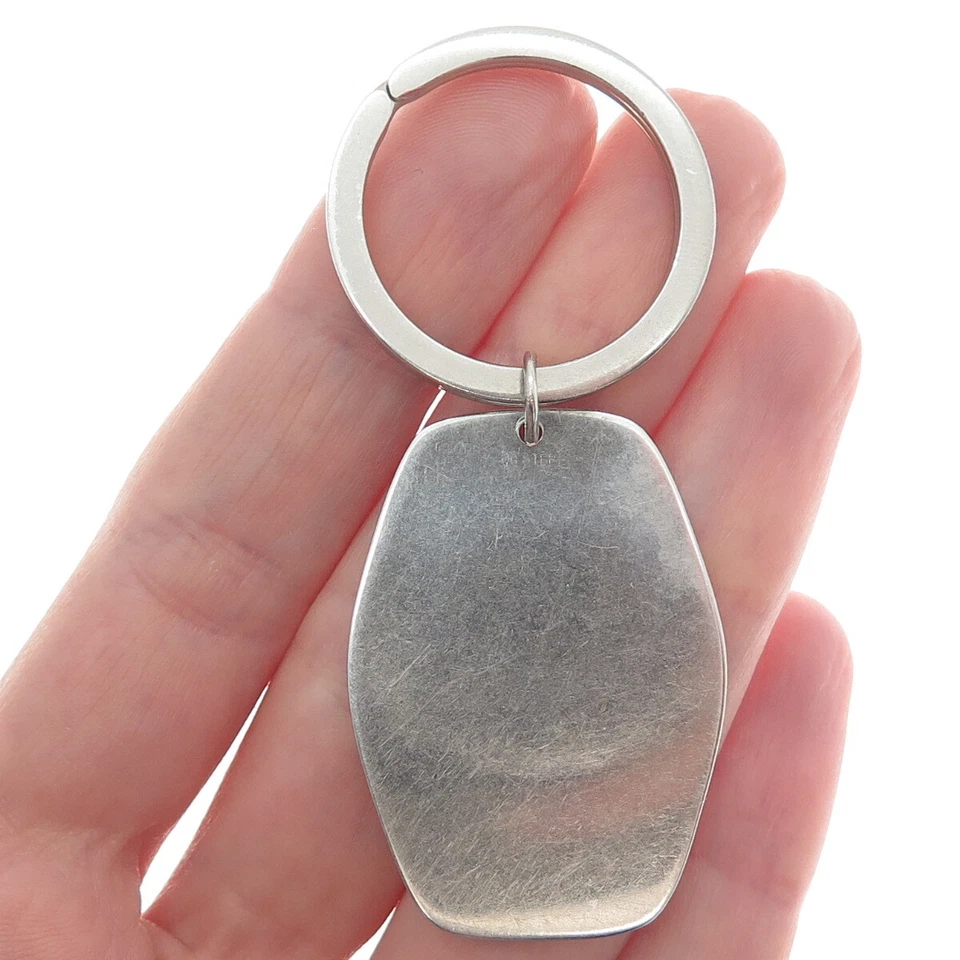 925 Sterling Silver Vintage Engravable Key Fob Ring Holder - Image 2 of 4