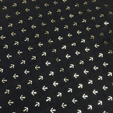 Luxury DENIM Foil ANCHOR Fabric Material - BLUE
