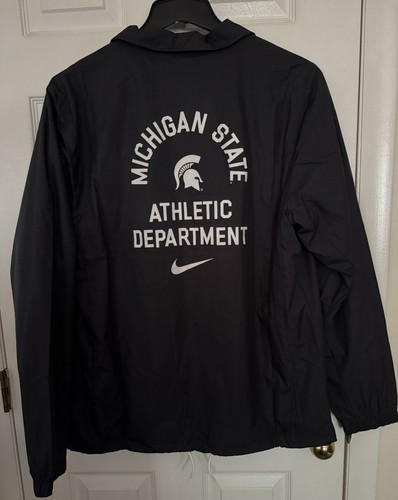 Nike Mens Large Michigan State Black Full-Snap Windbreaker Jacket FJ8961-010 NEW - Picture 7 of 11