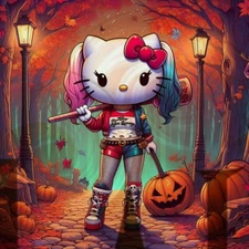 Ai art digital download Hello Kitty theme art. 