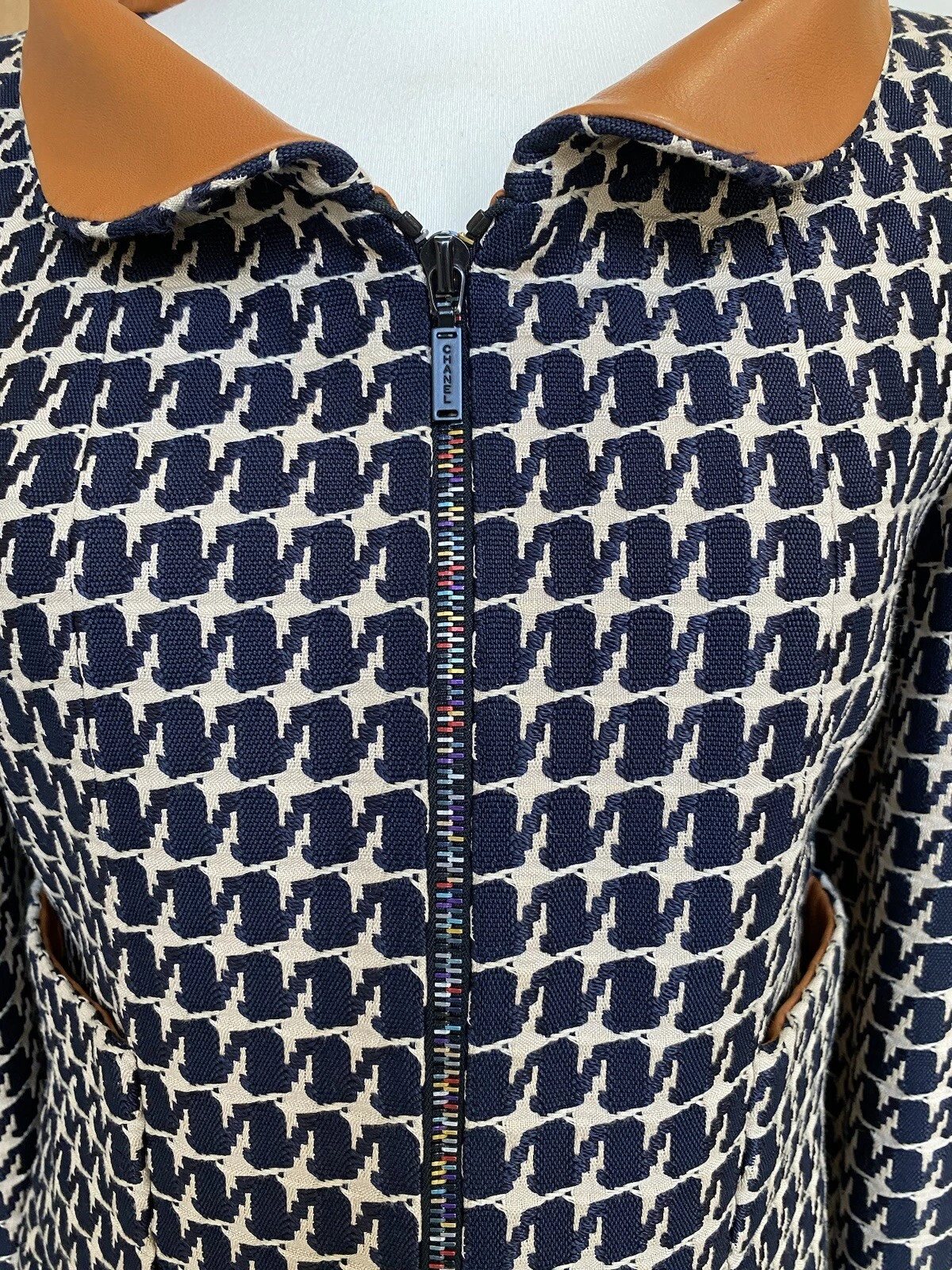 Giacca donna originale Chanel pied de poule FR 36 UK 8