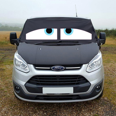 ZXBL Frontscheibenabdeckung Winter Für Ford Transit Custom 2012-2024,Auto Winter Zubehoer, Faltbar Frontscheibenabdeckung Für Frostschutz,Big Style