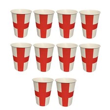 England Paper 20 Cups St George Fan Support Sports Football World Cup Accessory
