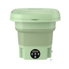 New Portable Washing Machine, Foldable Electric Washer with Detachable Basket