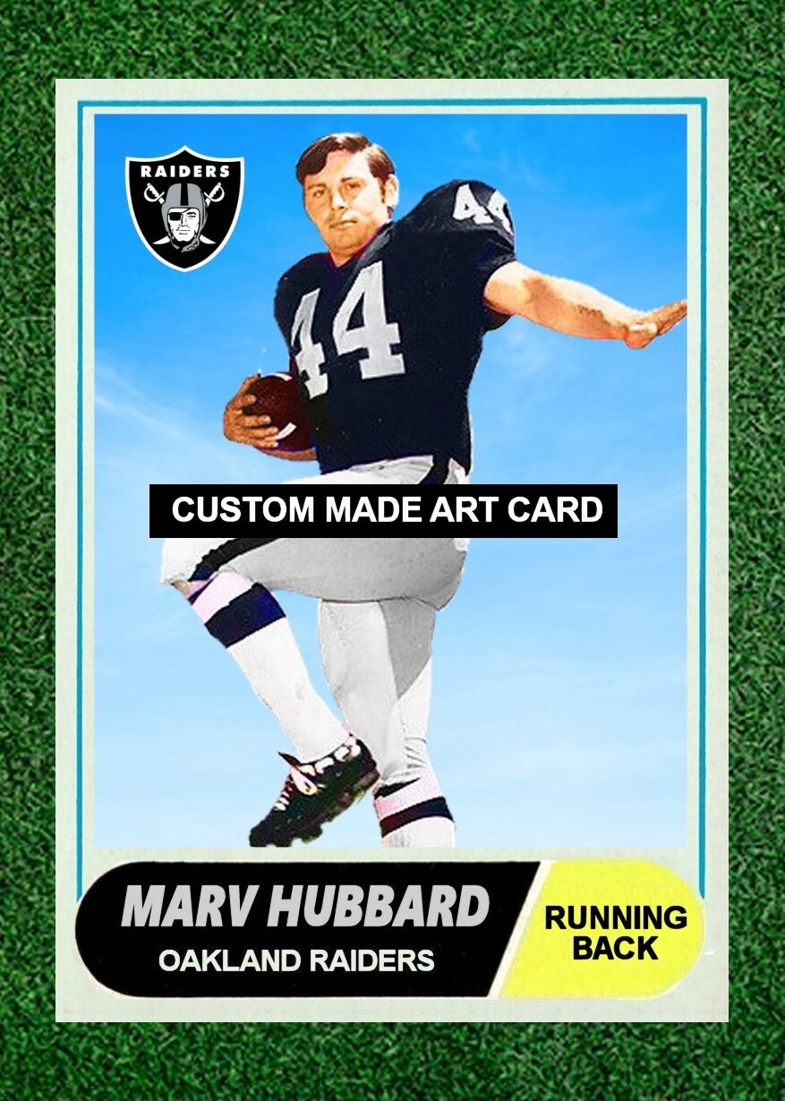 Marv Hubbard Oakland Raiders  Football Art Card