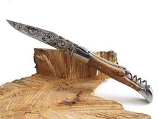 Laguiole Lourquen Taschenmesser Klappmesser mit Korkenzieher brun NEU!