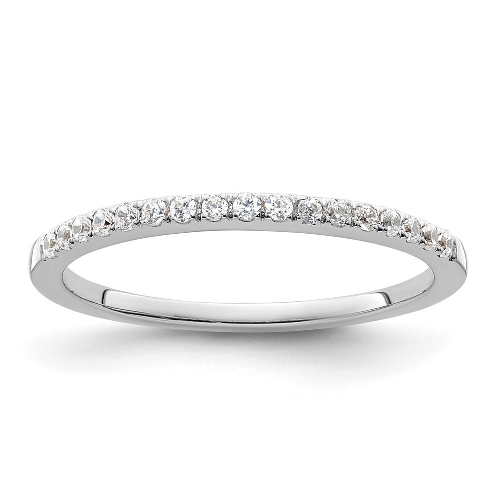 14K White Gold Lab-Created Diamond Eternity Band (2 CTW F-  Size 9 lab created diamond wedding band display picture 1