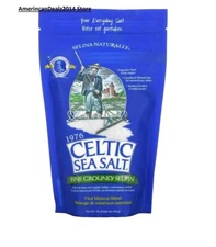 Celtic Sea Salt Fine Ground, GF, Non-GMO Kosher Vital Mineral 16 oz (1 LB)