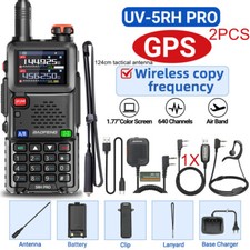 Baofeng 5RH PRO GPS Walkie Talkie Multi Band Two Way Radio 124cm Square Mic Kit