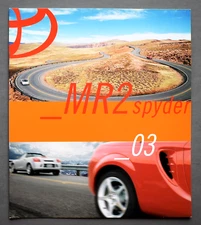 MINT 2003 TOYOTA MR2 SPYDER SALES BROCHURE CATALOG ~ 8 PAGES ~ 9.75" x 8.5"