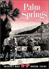 Palm Springs California 1950 Vintage Poster Print Southern Pacific Railroad 