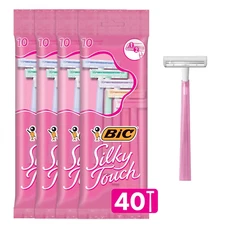 Silky Touch Women'S Disposable Razors, with 2 Blades, Pretty Pastel Razor Handle