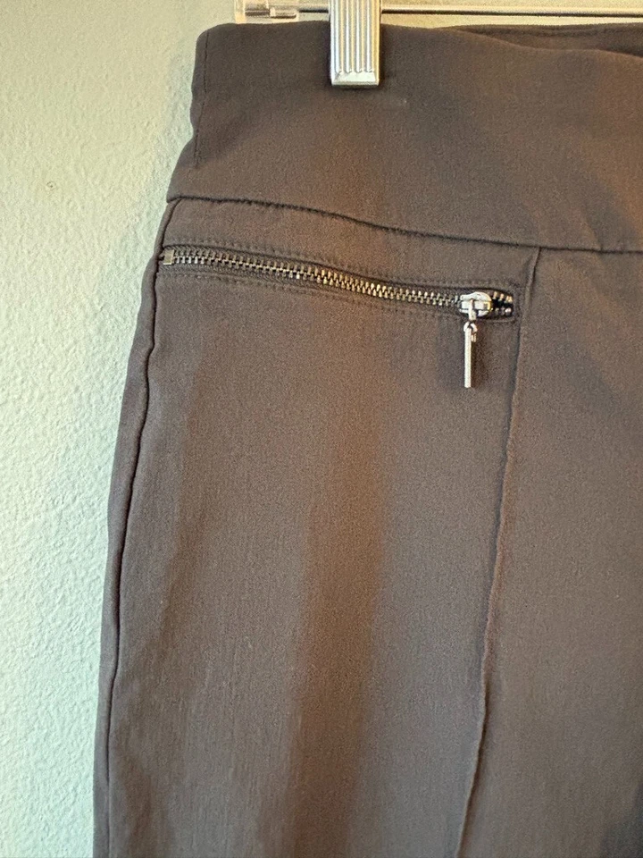 Legging negro con cremallera Style & Co para mujer bolsillos delanteros parecen en la pierna central mediano Foto 4 de 4