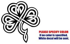 CELTIC SHAMROCK IRISH AdhesiveVinyl Decal Sticker Car Truck window Various Sizes