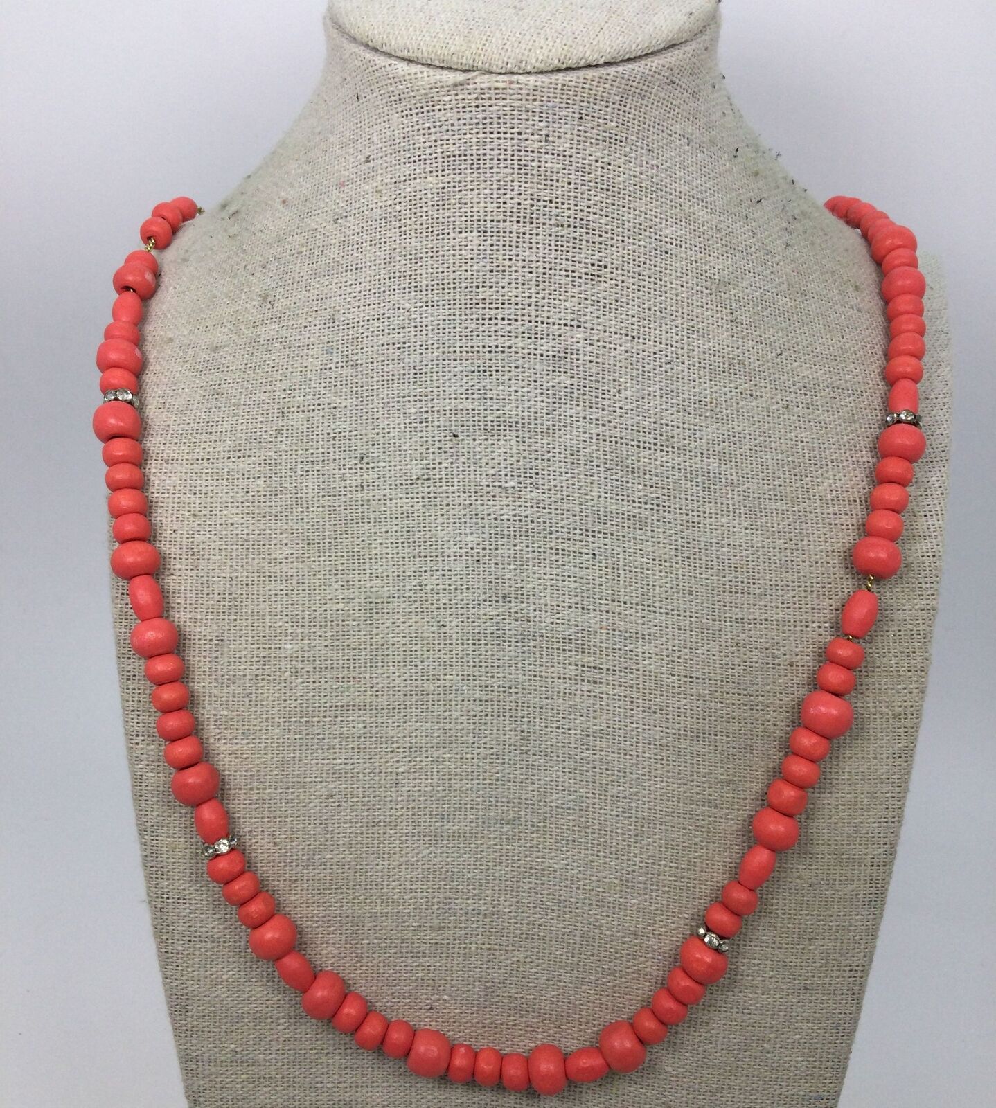 NWT J. Crew Coral Pink Beaded Necklace - image 2