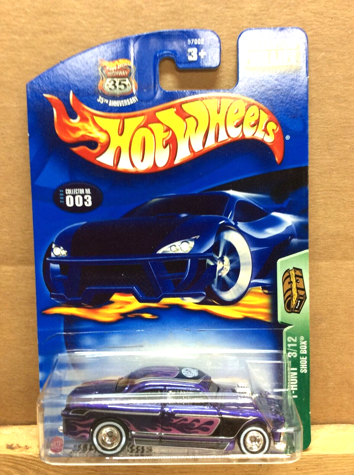 HOT WHEELS  2003 TREASURE HUNT SERIES  SHOE BOX  #3 OF 12 NEAR MINT CARD