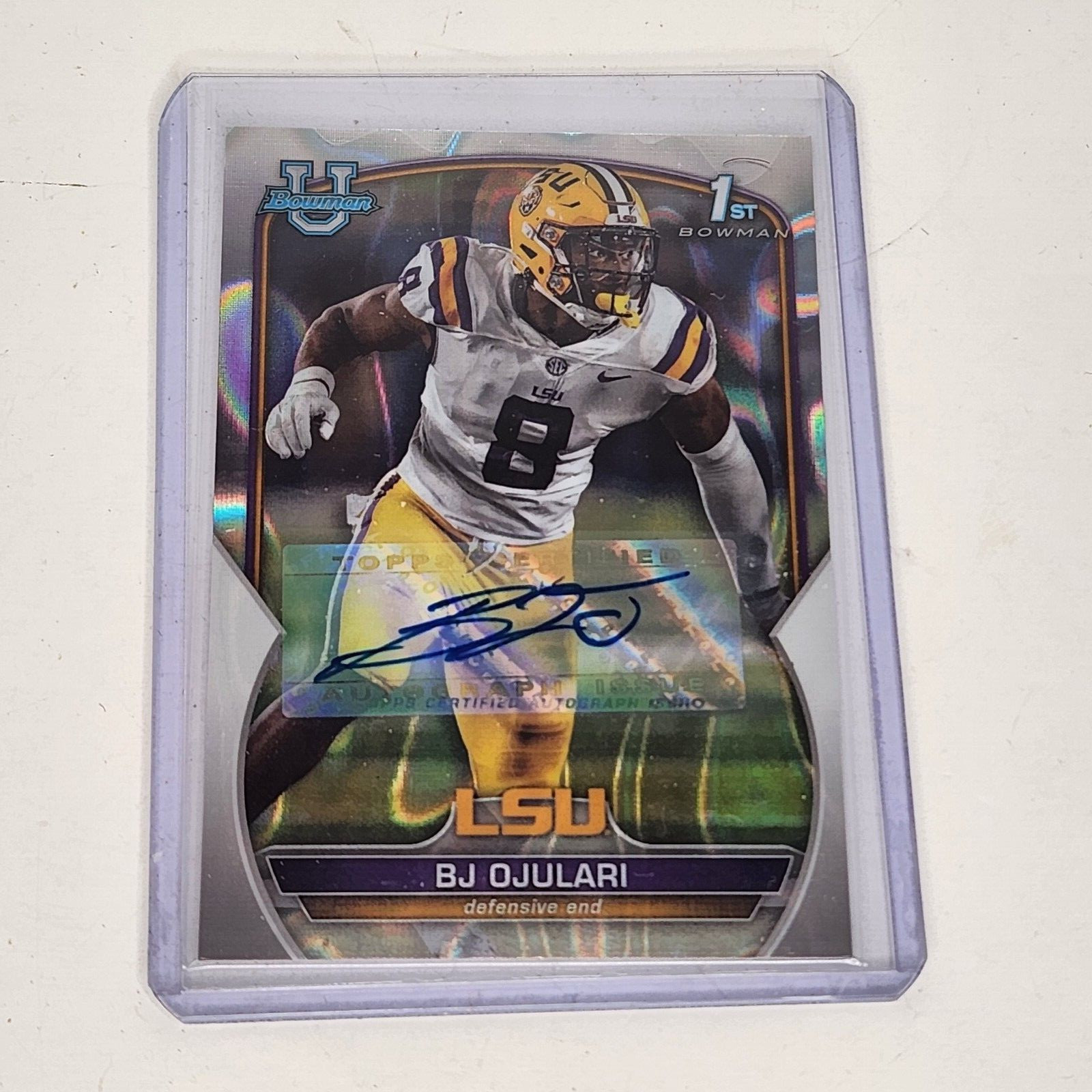 2022 Bowman Chrome University #58 BJ OJULARI Auto Lava Refractor /199