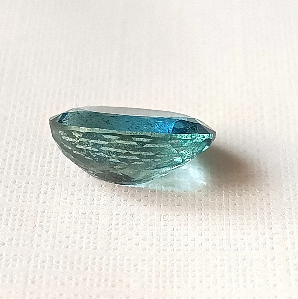 3.80 CTS Natural Aquamarine Santa Maria Faceted Oval Shape Gemstone 12.5X9.3 mm - Image 3 of 4