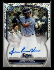 2023 Bowman Chrome #CPA-JPN Jhonny Piron Chrome Auto Speckle Refractor /299