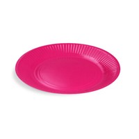 300 Pappteller Rund Ff Ø 23 X 1,6 Cm Rosa – Imbissteller, Party-/Kuchenteller