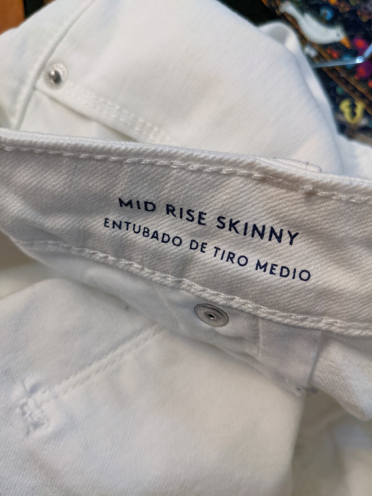 Universal Thread Straight White Denim Mid Rise Sk… - image 8