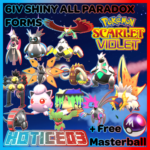 6IV Shiny Paradox ALL FORMS Pokemon Scarlet And Violet Masterballs EBay