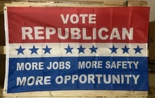 Republican Flag FREE SHIP Save America Vote Red Trump Desantis USA Sign 3x5’