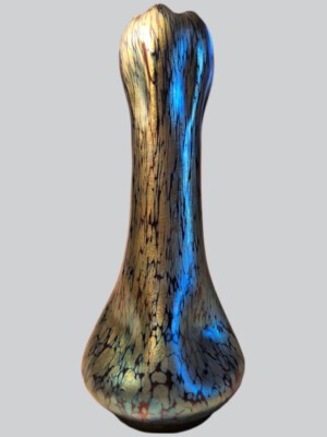 Large Iridescent JOHANN LOETZ WITWE Art Nouveau Vase, Klostermühle ~1900