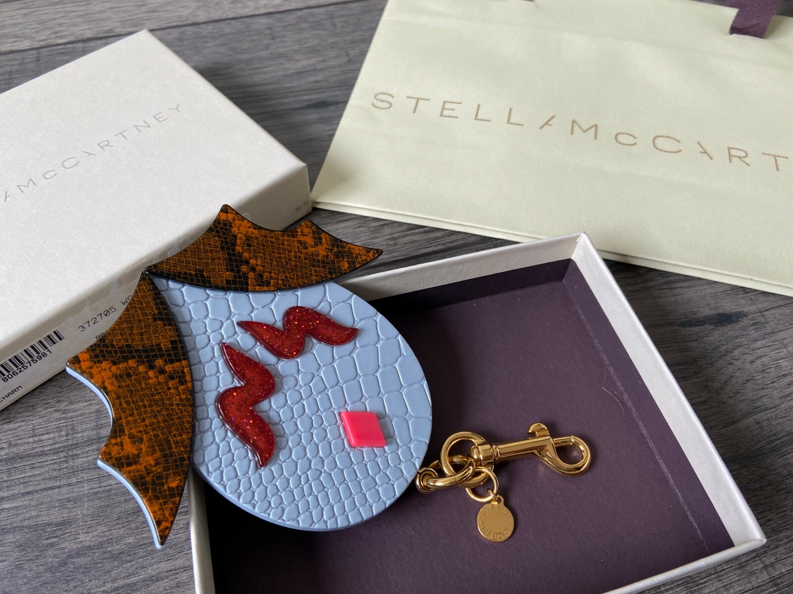STELLA McCARTNEY SUPERHEROES KEYRING BAG CHARM BNIB