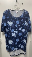 Lularoe Blue Floral Shirt Dress Size M