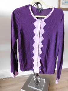 lilac wool cardigan