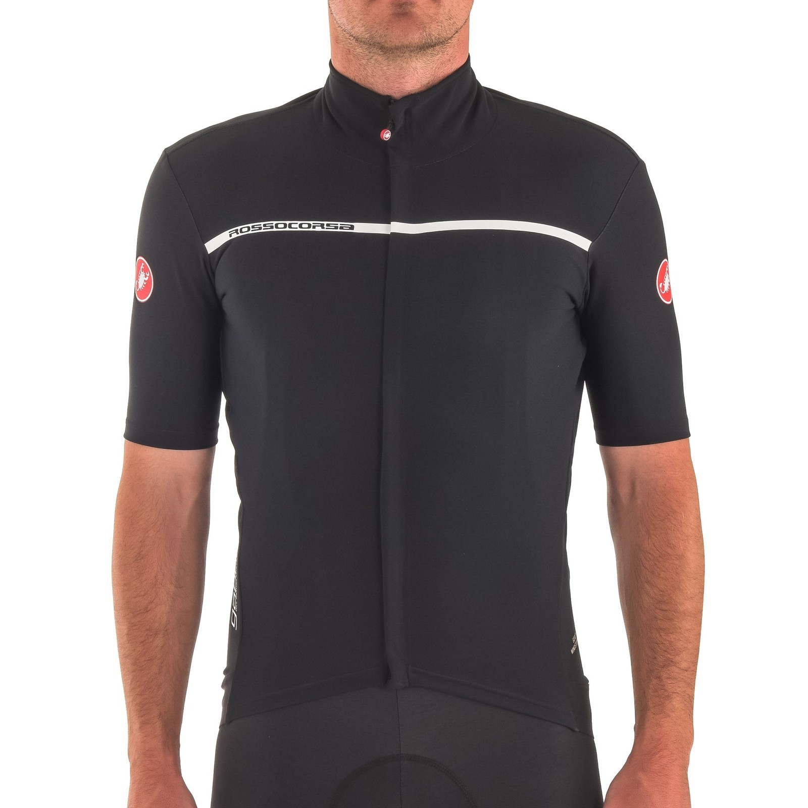 Maillot CASTELLI Gabba 3 Rosso Corsa noir l'excellence italienne