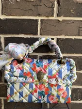 NWT Kurt Geiger Kensington Quilt Satin Handle Shoulder multi Large Strawberry