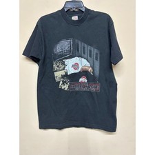 Vintage Ohio State Buckeyes Graphic Mens Large Black College Tee Single Stitch