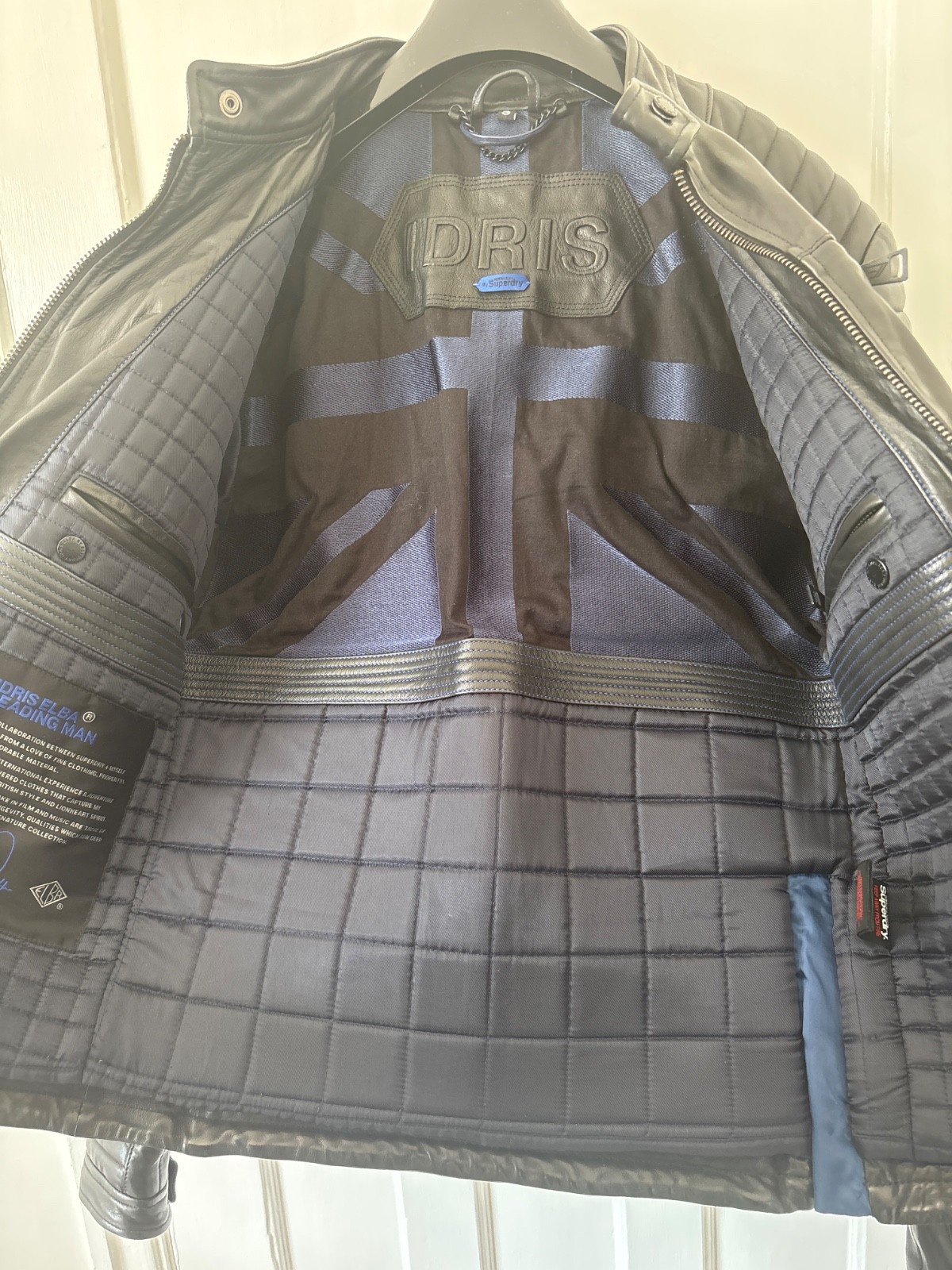 Idris Elba leading man superdry Size small biker jacket image 5