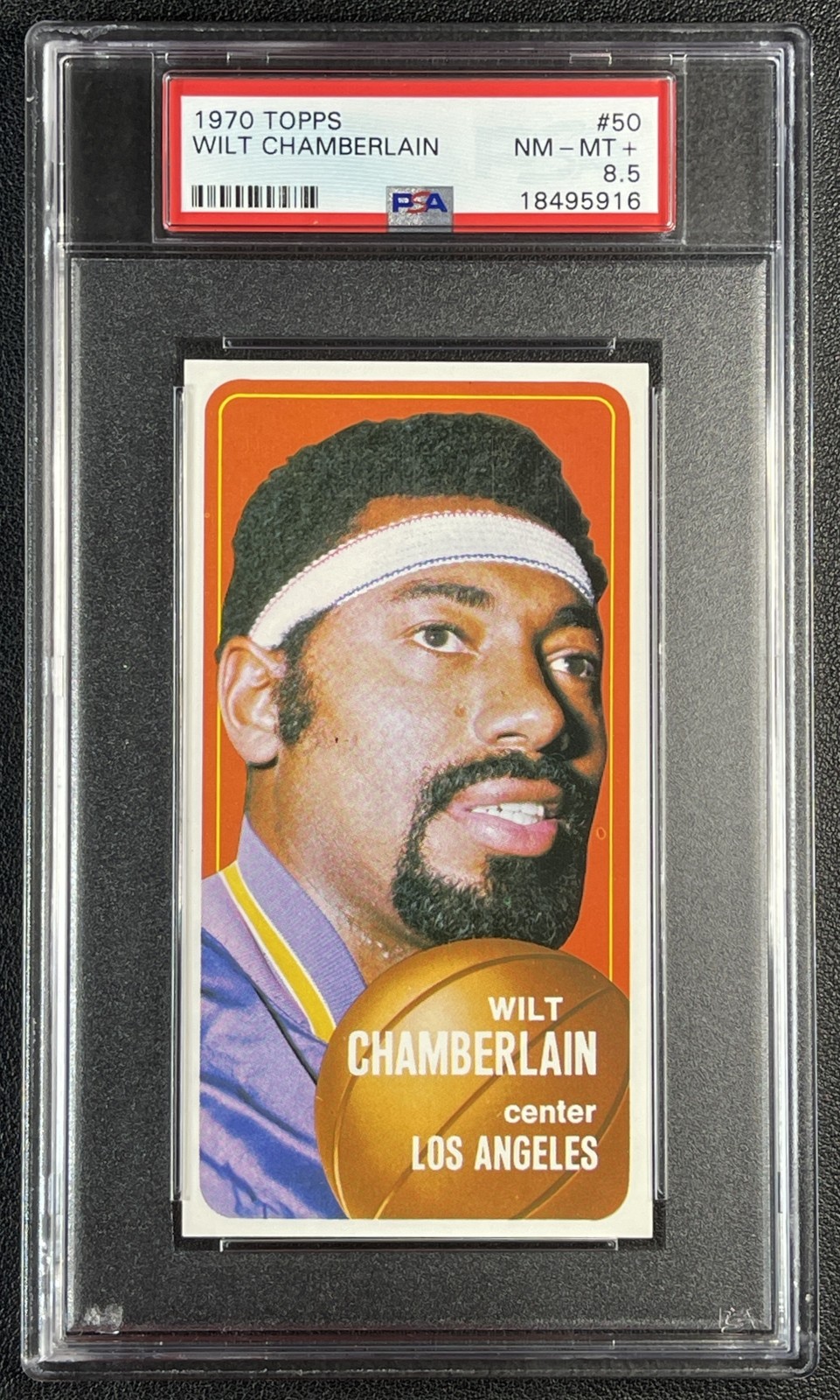 WILT CHAMBERLAIN PSA 8.5 1970-71 TOPPS BASKETBALL #50 LA LAKERS HOF NM-MT+ 5916