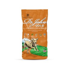 Dr John Gold Dry Dog Food Chicken & Vegetables 15kg for Active UK Pets 2.00 per kilo