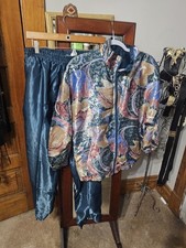 Rafael Vintage Womens Quited Track Suit Size Small Reversable