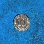 GERMANY DEUTSCHES REICH 10 pf XF LAUER'S SPIEL-MÜNZE PLAY MONEY ca. 1880