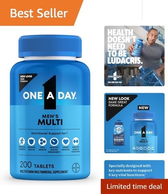 Men's Multivitamins - 19 Nutrients for Energy & Immune Health, 200 Count