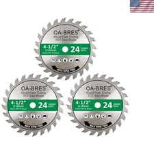 3 Pack TCT 24T 4-1/2 Inch Carbide Circular Saw Blades for Superior Cuts