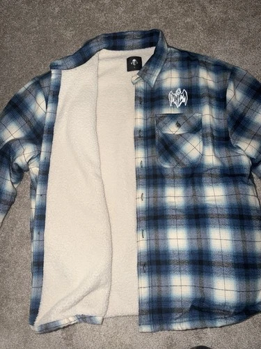 Warren Lotas Sherpa Lined Flannel Western Noir (read desc) - product listing photo