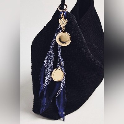 NWT Anthropologie Heritage Bow Bag Charm Bandana